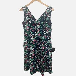 Nine West Fit and Flare Navy Floral Dress Size 6